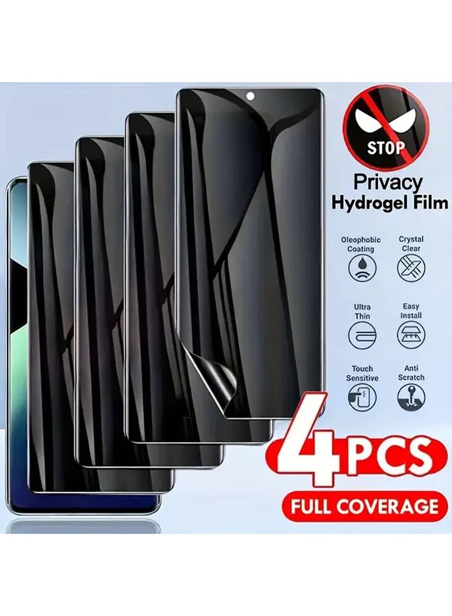 Privacy Hydrogel Film For Redmi Note 14 5G 4 Pack Anti Spy Screen Protector - Image 1